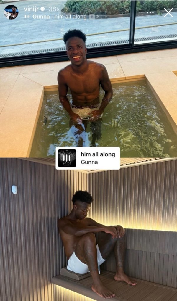 Nó có nghĩa là gì? Từ thứ hạng Quả cầu vàng 2 đến 16, Vinicius đã đăng những bức ảnh thiền nghỉ trên